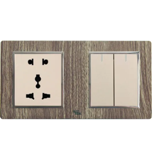 Ổ cắm đa năng + công tắc đôi
