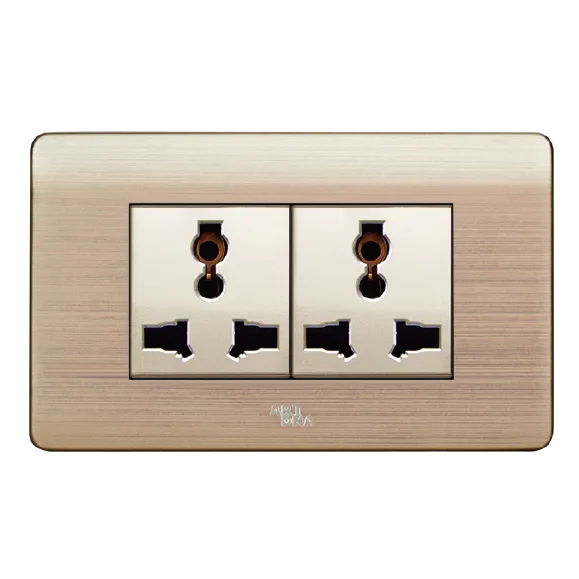 Ổ cắm 3 chấu đôi A85-2MC03