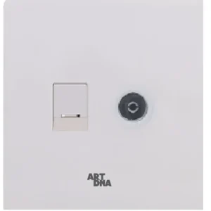Ổ cắm mạng máy tính + Ổ cắm TV A38-E0203