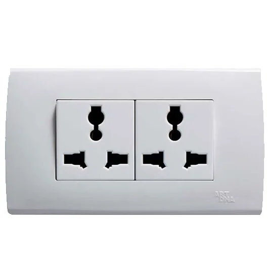 Ổ cắm đôi 2 chấu A83-2MC03
