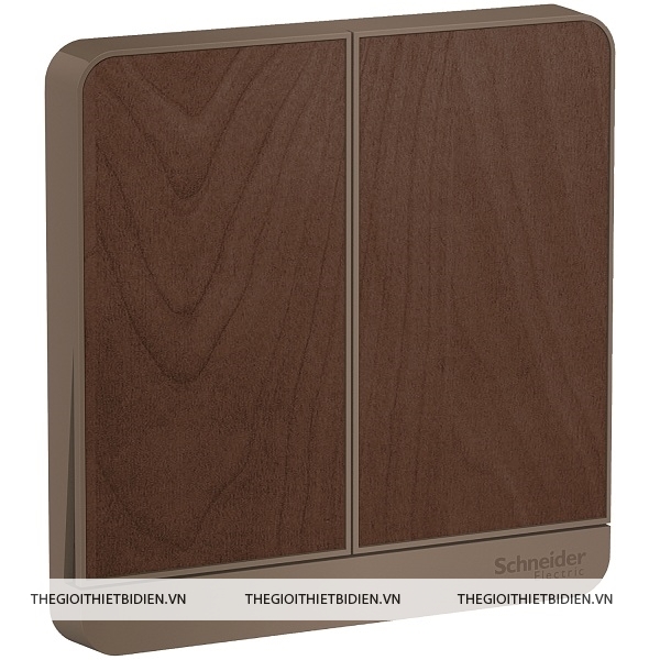 Bộ công tắc hai 1-2 chiều 16AX, có LED màu gỗ