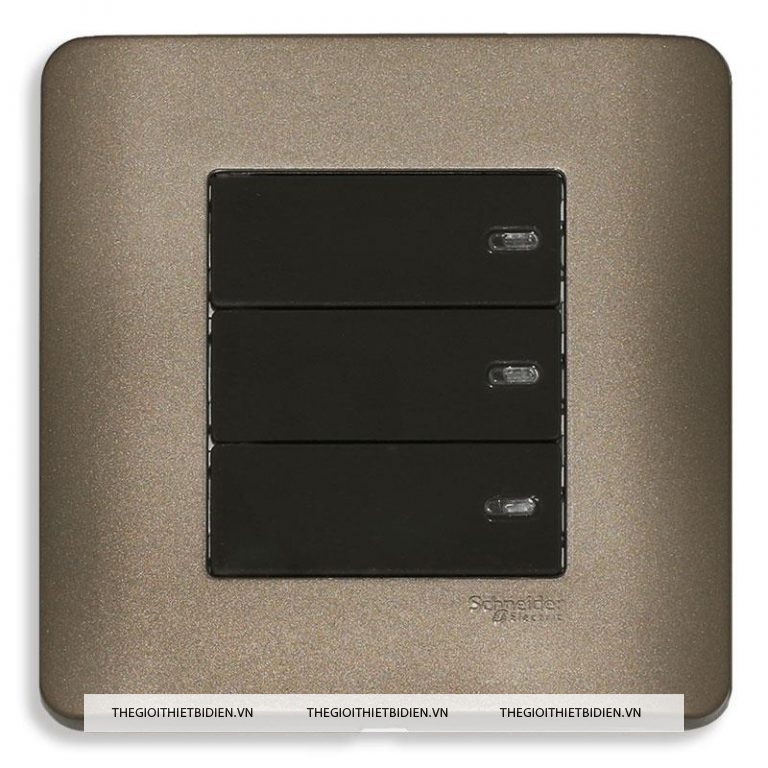 Bộ công tắc ba 1-2 chiều 16A màu đồng