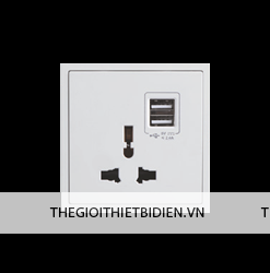 MODULE Ổ cắm đơn 3 chấu + 2 ổ USB Simon I7 7E725